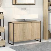 Badkamerkast 90x30x60 cm bewerkt hout Sonoma