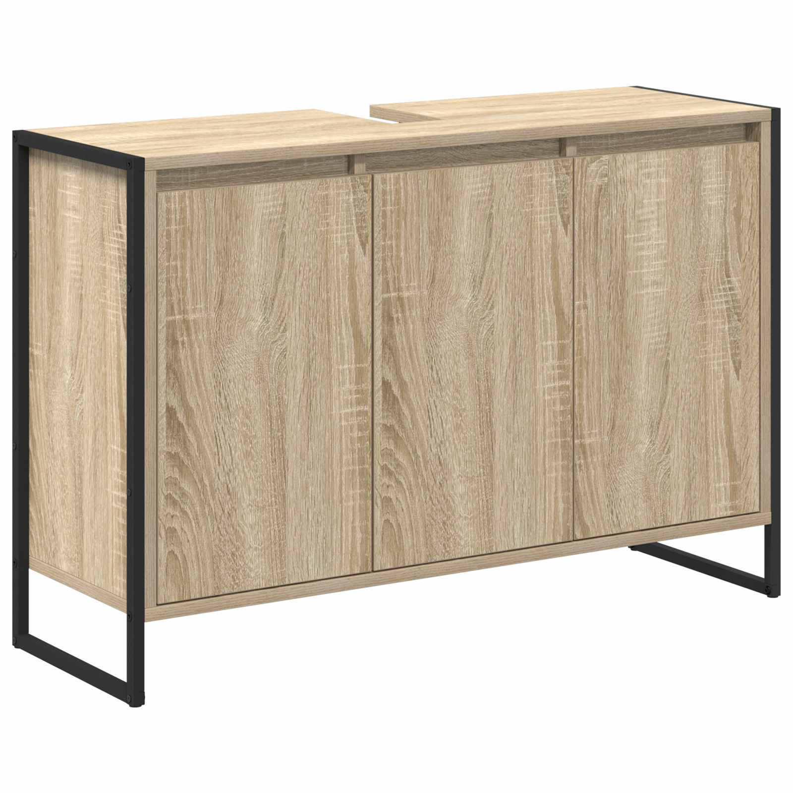Badkamer Kast met opslag Sonoma 90 x 30 x 60 cm Bewerkt hout