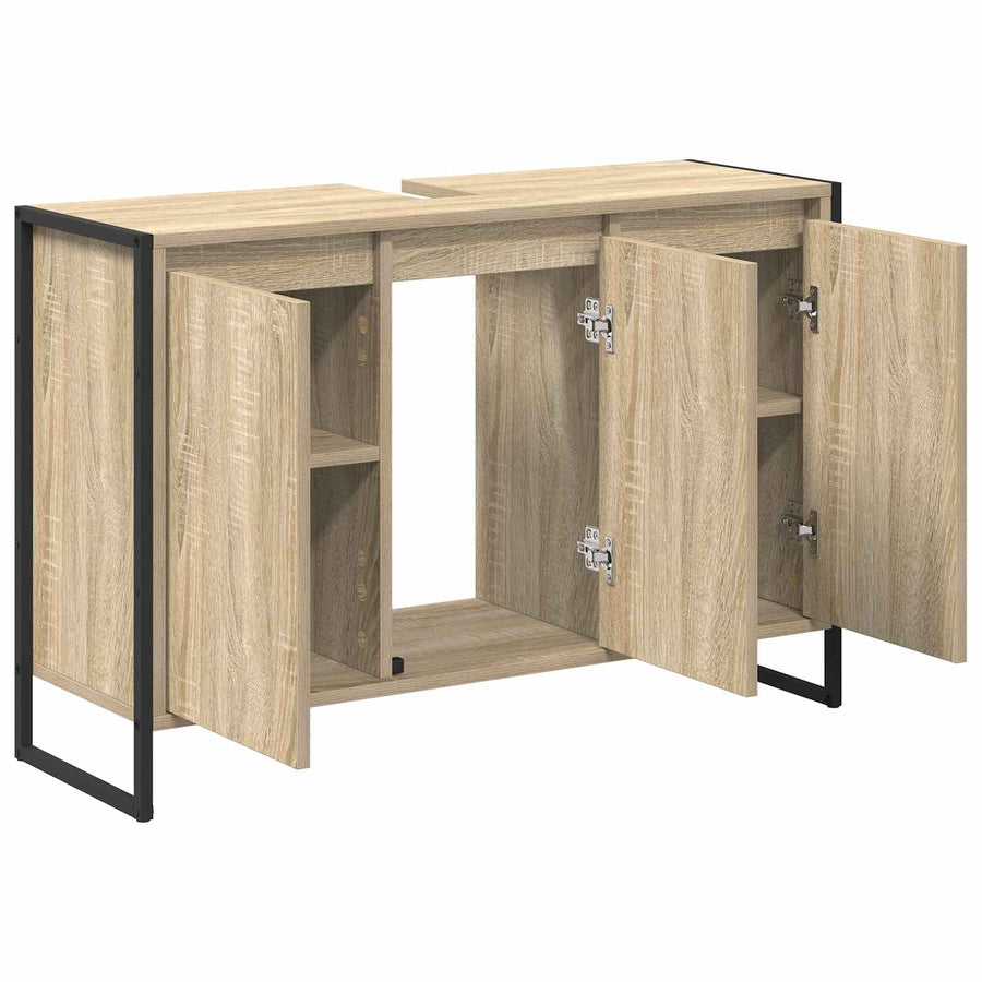 Badkamer Kast met opslag Sonoma 90 x 30 x 60 cm Bewerkt hout