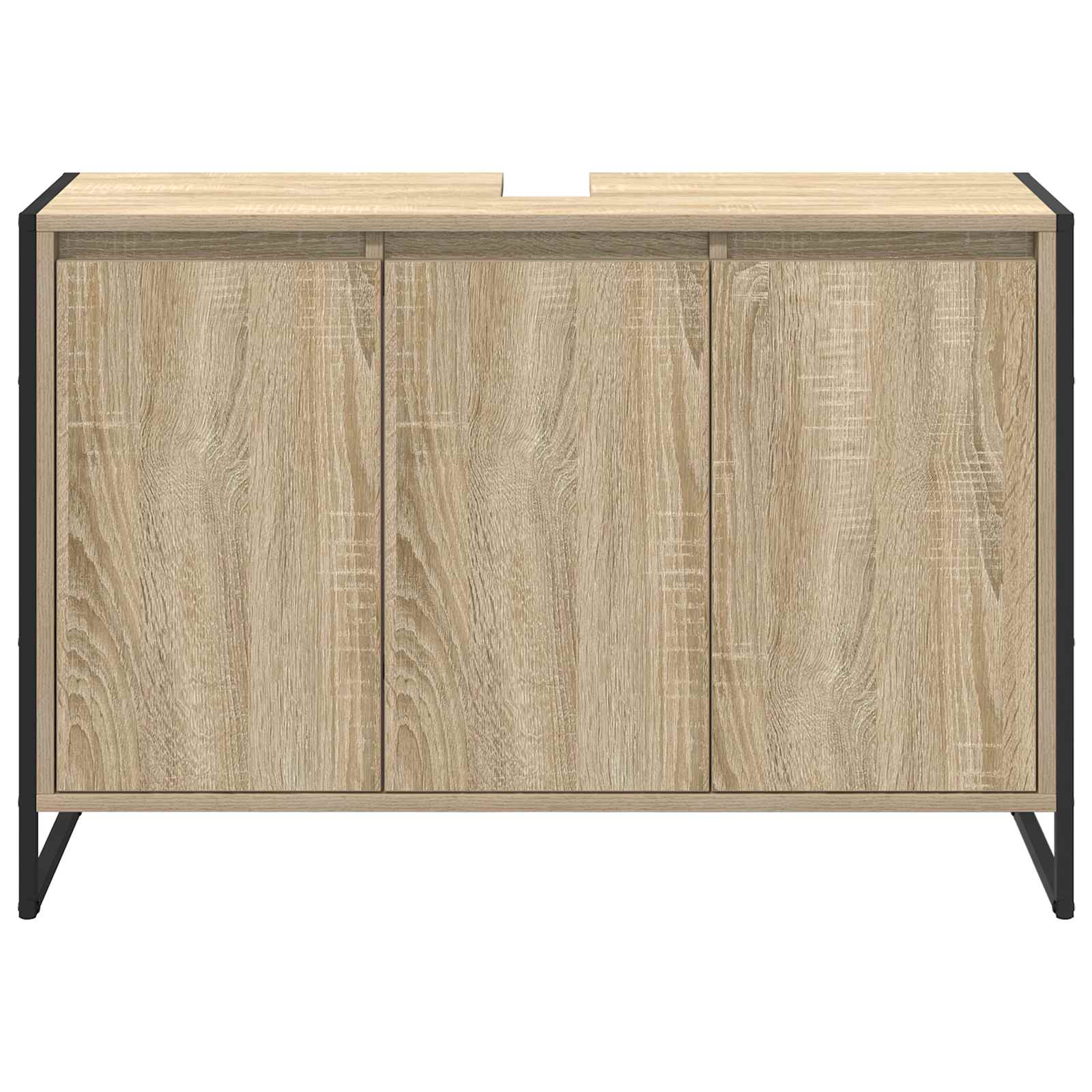 Badkamer Kast met opslag Sonoma 90 x 30 x 60 cm Bewerkt hout