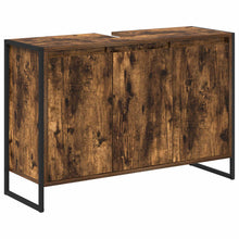Badkamer Kast met opslag Rook Eik 90 x 30 x 60 cm Bewerkt hout