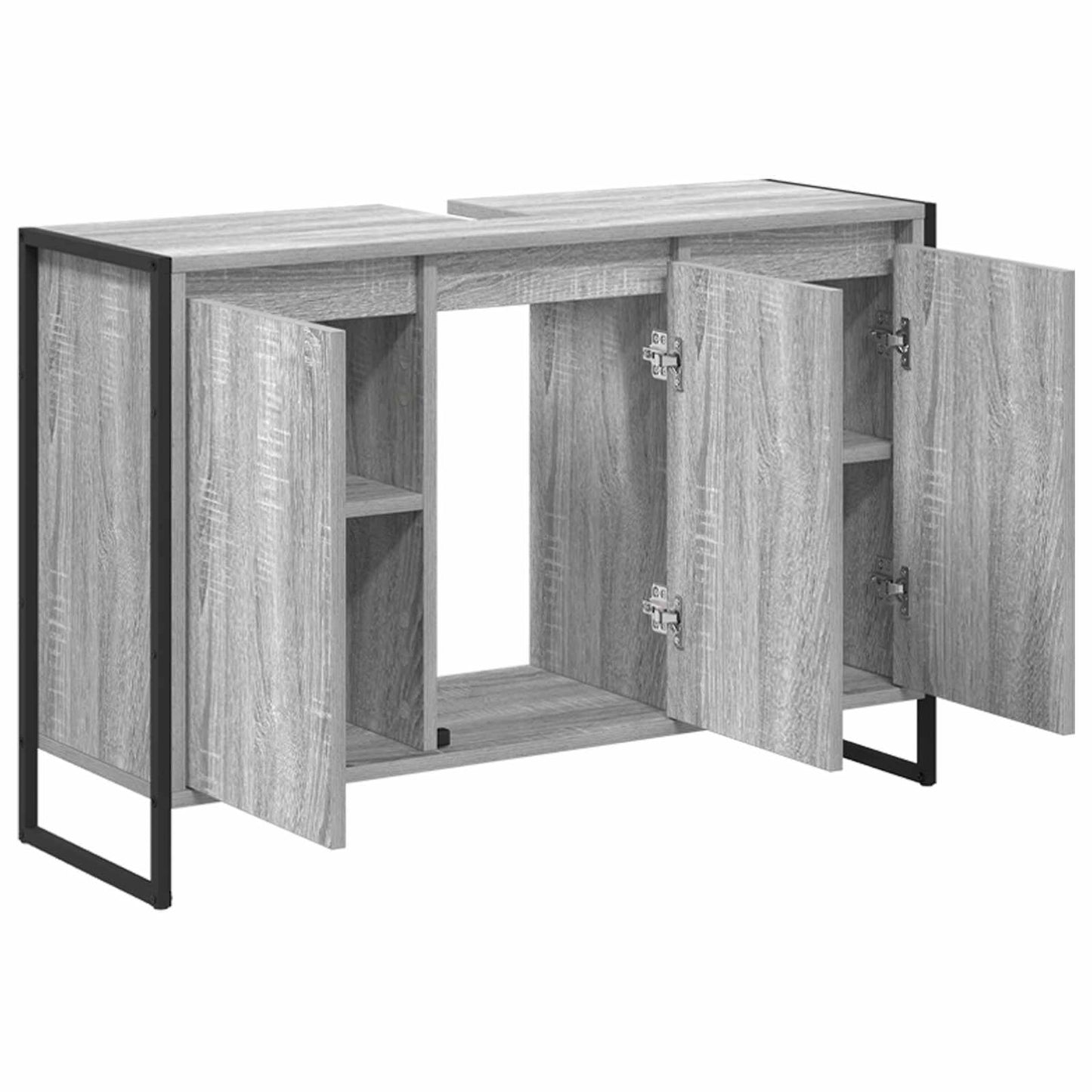 Badkamer Kast Grijs Sonoma 90 x 30 x 60 cm Bewerkt hout