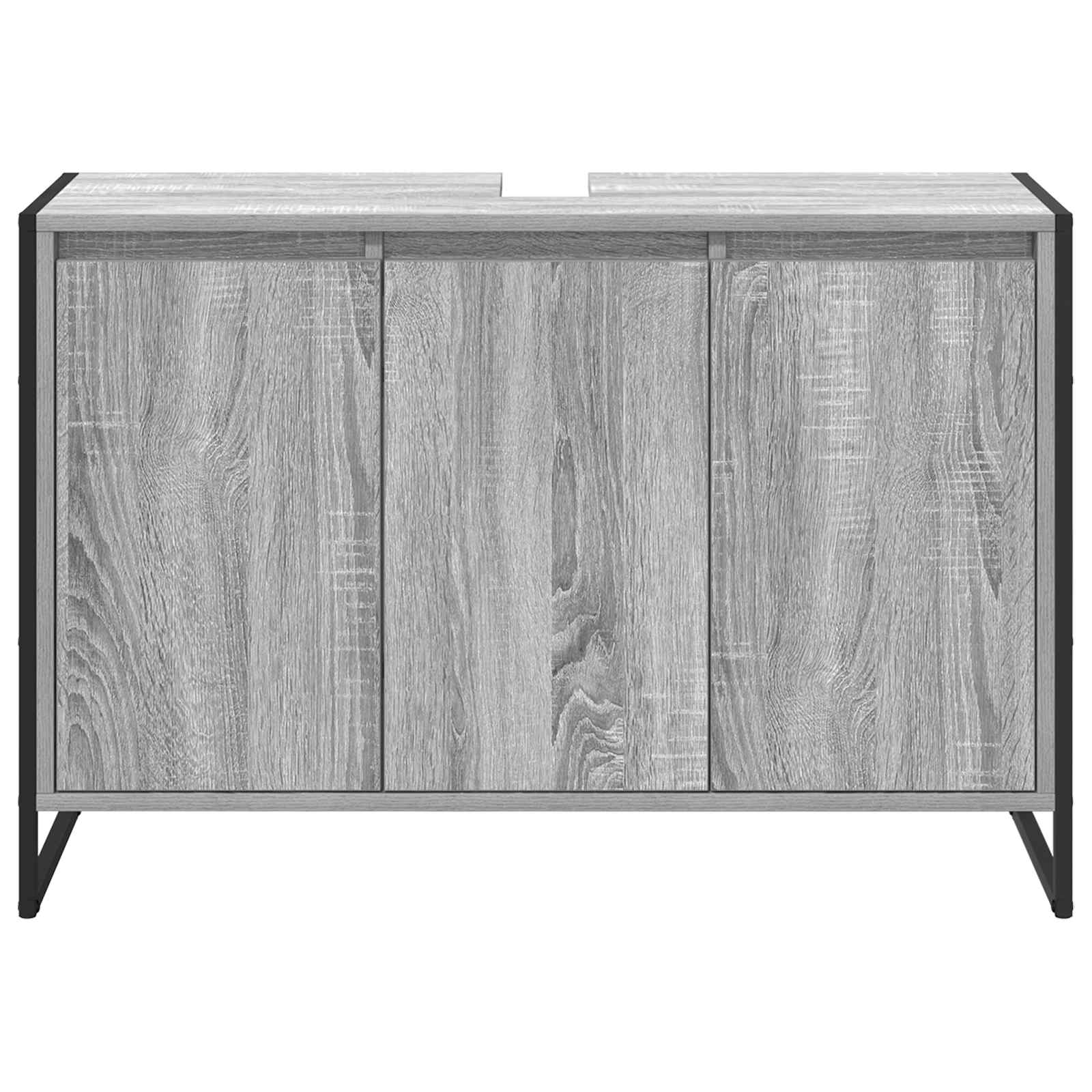 Badkamer Kast Grijs Sonoma 90 x 30 x 60 cm Bewerkt hout