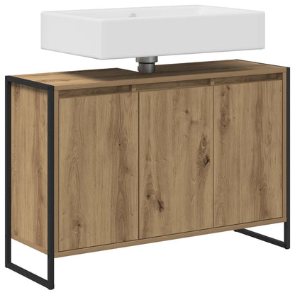 Badkamer Kast Ambachtelijk eiken 90 x 30 x 60 cm Bewerkt hout