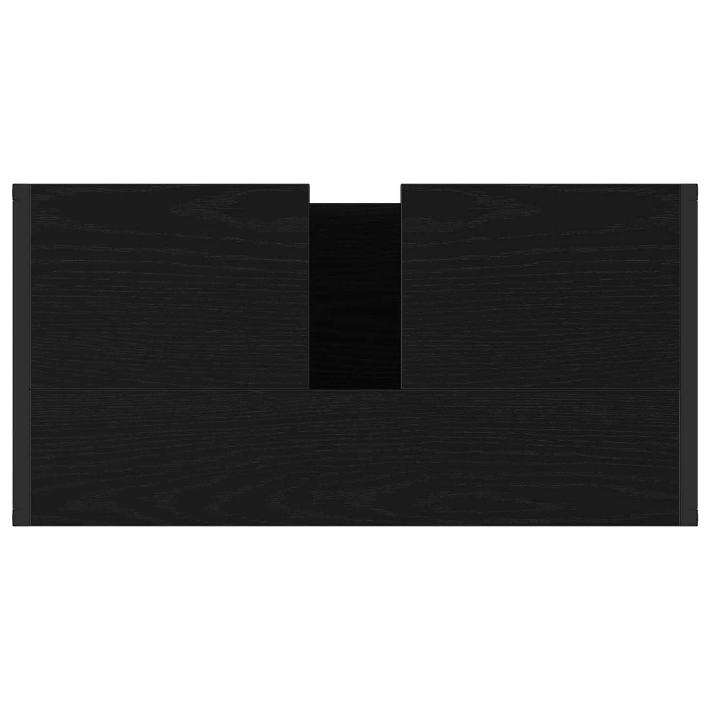 Badkamer Kast Zwart Eiken 60 x 30 x 60 cm Bewerkt hout