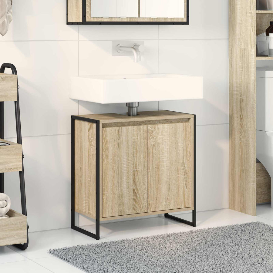 Badkamer Kast met opslag Sonoma 60 x 30 x 60 cm Bewerkt hout