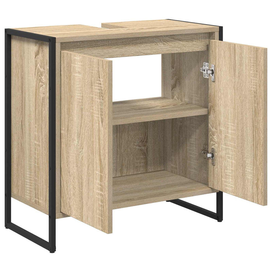 Badkamer Kast met opslag Sonoma 60 x 30 x 60 cm Bewerkt hout