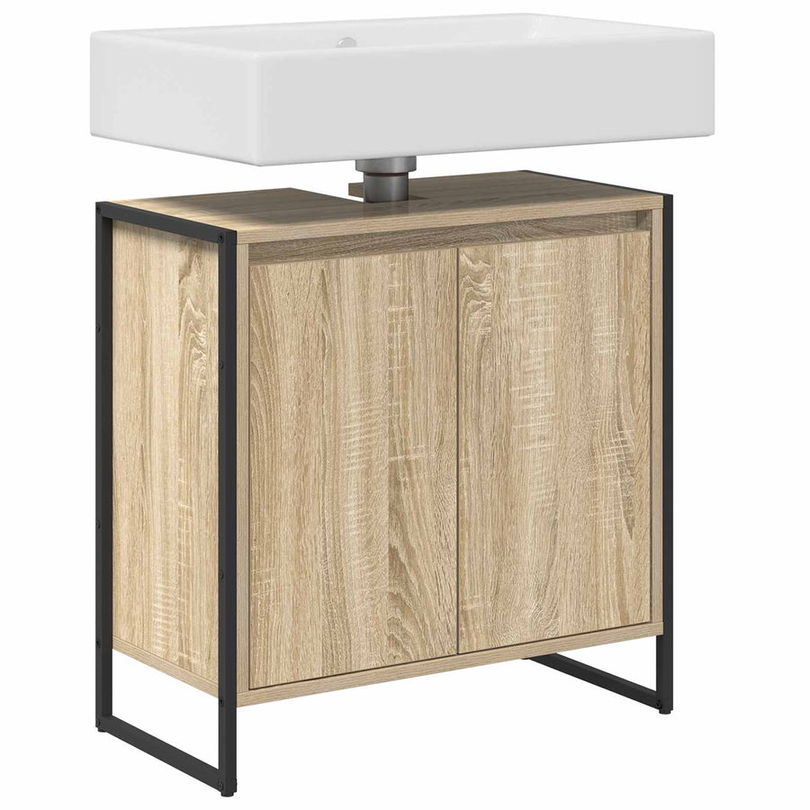 Badkamer Kast met opslag Sonoma 60 x 30 x 60 cm Bewerkt hout