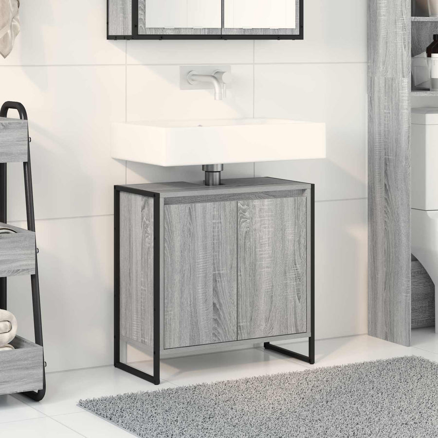 Badkamer Kast Grijs Sonoma 60 x 30 x 60 cm Bewerkt hout