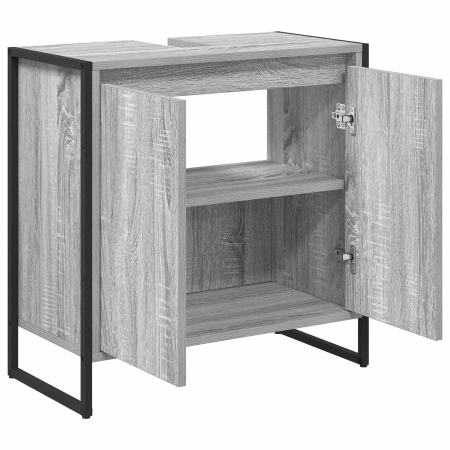 Badkamer Kast Grijs Sonoma 60 x 30 x 60 cm Bewerkt hout