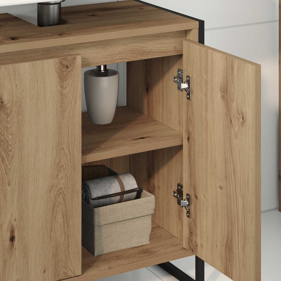 Badkamer Kast Ambachtelijk eiken 60 x 30 x 60 cm Bewerkt hout