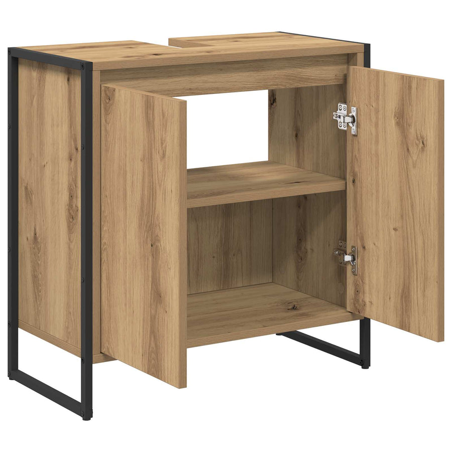 Badkamer Kast Ambachtelijk eiken 60 x 30 x 60 cm Bewerkt hout