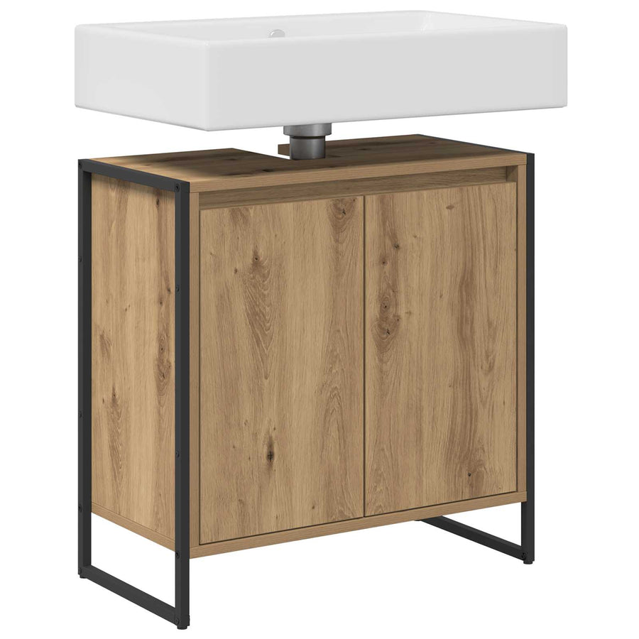 Badkamer Kast Ambachtelijk eiken 60 x 30 x 60 cm Bewerkt hout