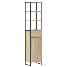 Badkamer Kast met lade Sonoma 40 x 30 x 180 cm Bewerkt hout