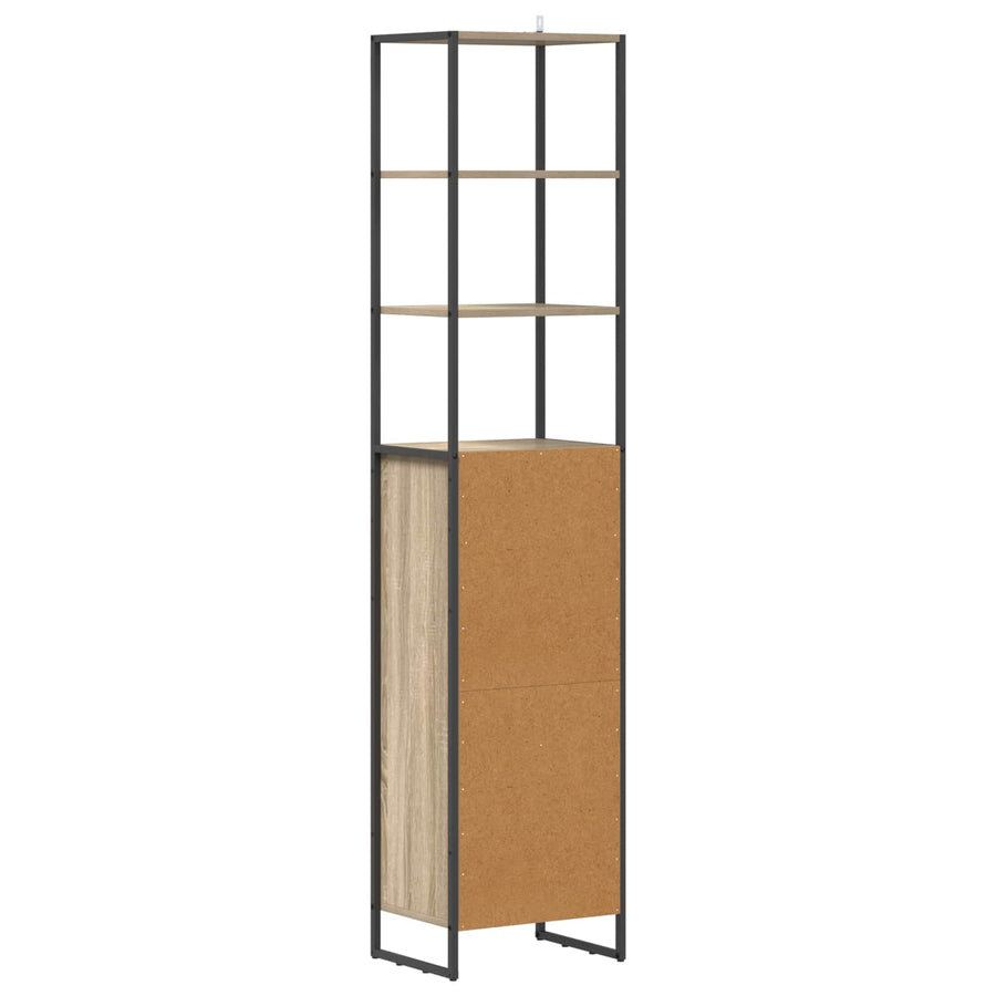 Badkamer Kast met lade Sonoma 40 x 30 x 180 cm Bewerkt hout