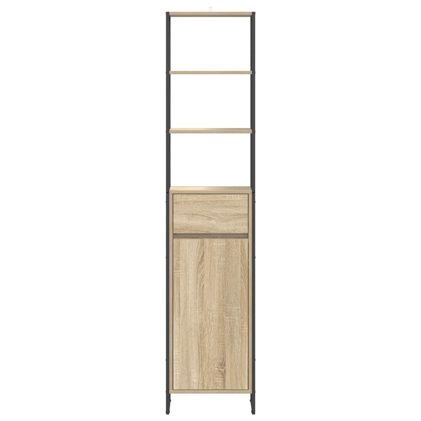 Badkamer Kast met lade Sonoma 40 x 30 x 180 cm Bewerkt hout