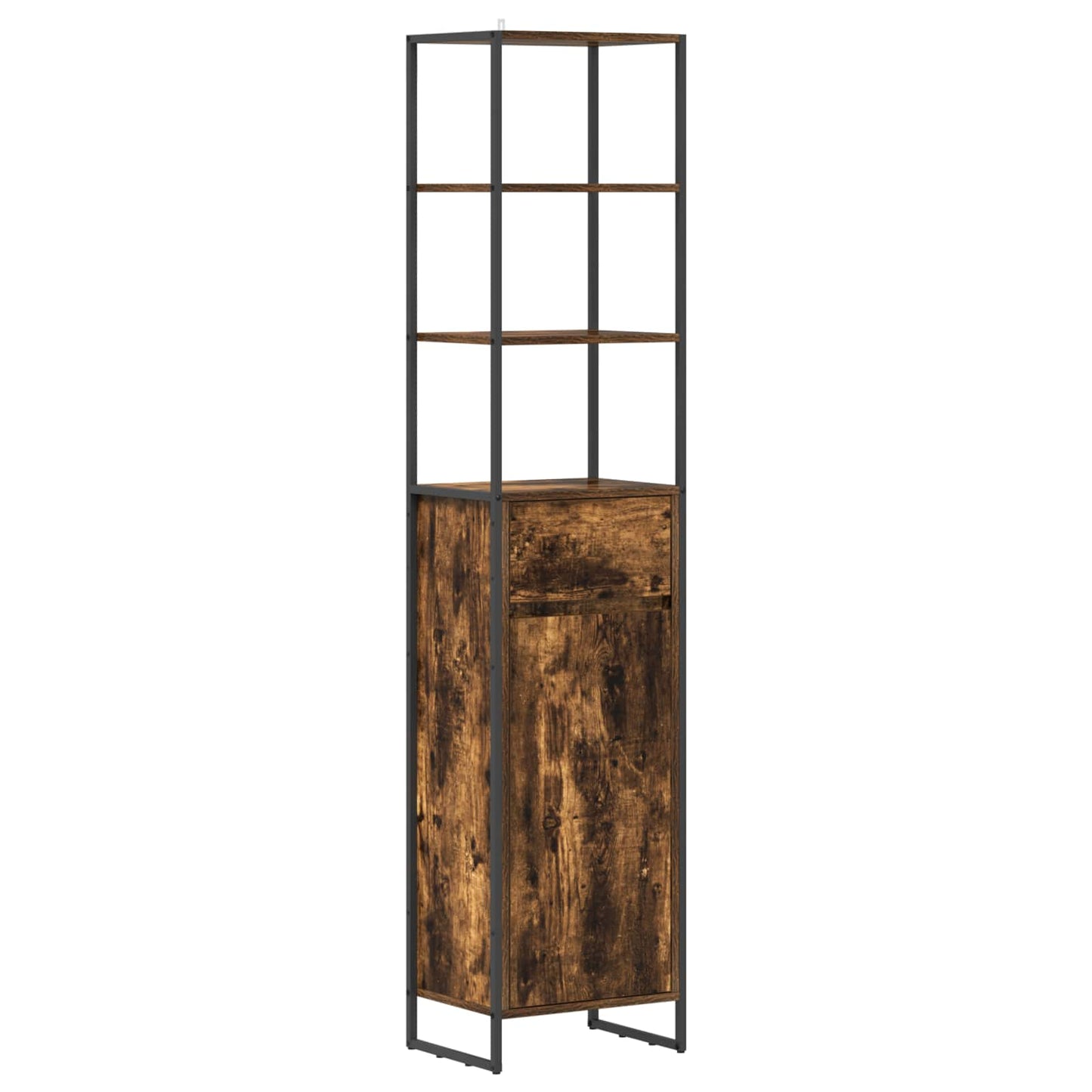 Badkamer Kast met lade Rook Eik 40 x 30 x 180 cm Bewerkt hout
