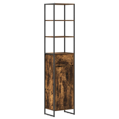 Badkamer Kast met lade Rook Eik 40 x 30 x 180 cm Bewerkt hout