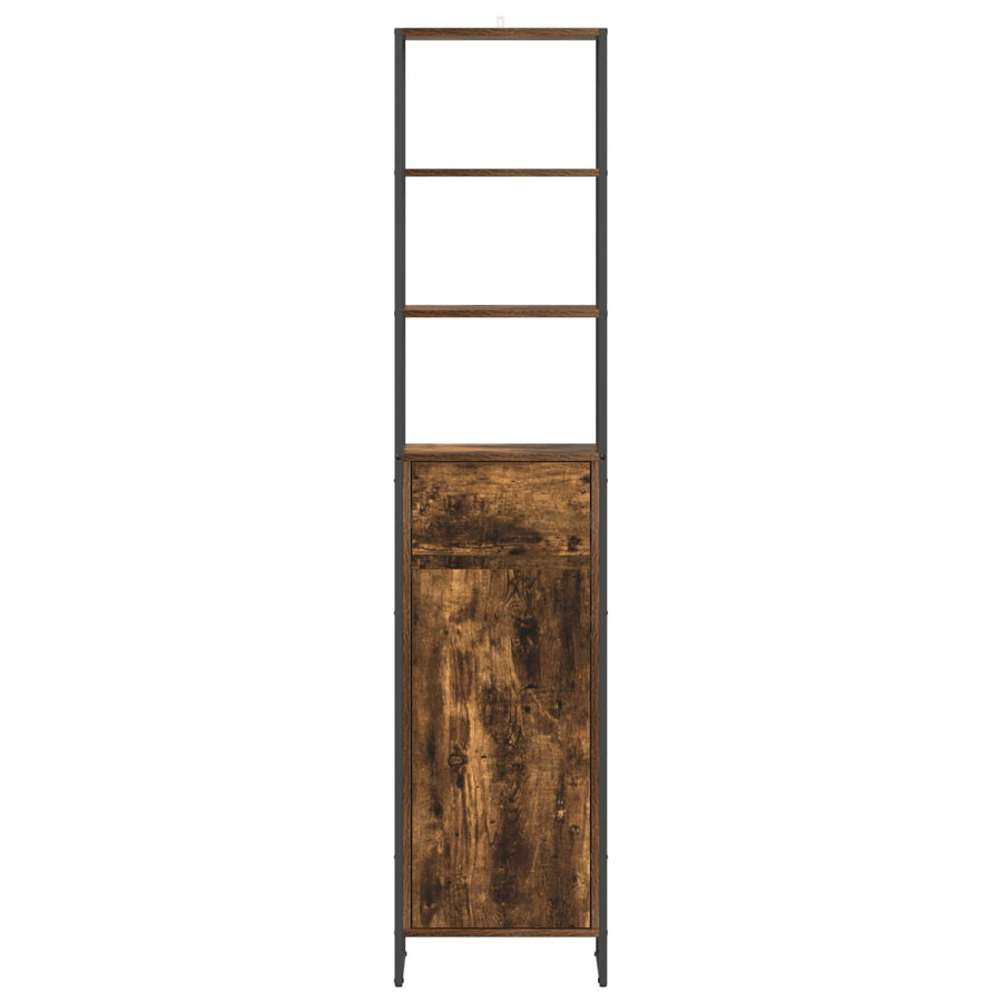 Badkamer Kast met lade Rook Eik 40 x 30 x 180 cm Bewerkt hout