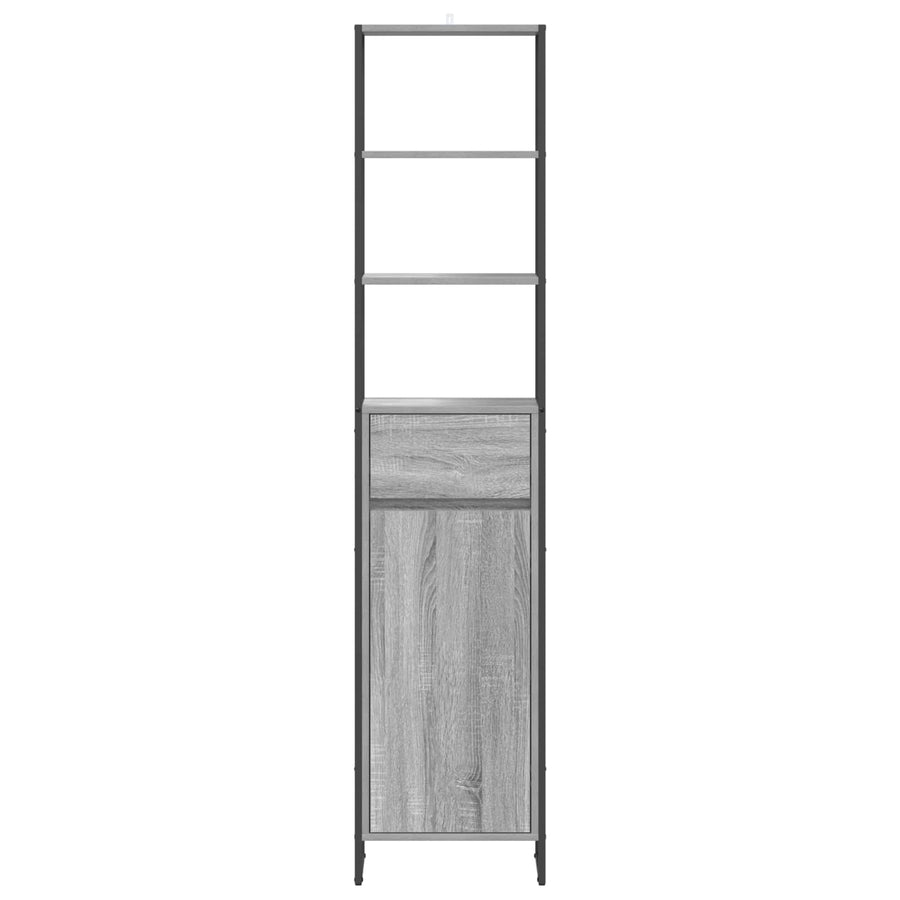 Badkamer Kast Grijs Sonoma 40 x 30 x 180 cm Bewerkt hout