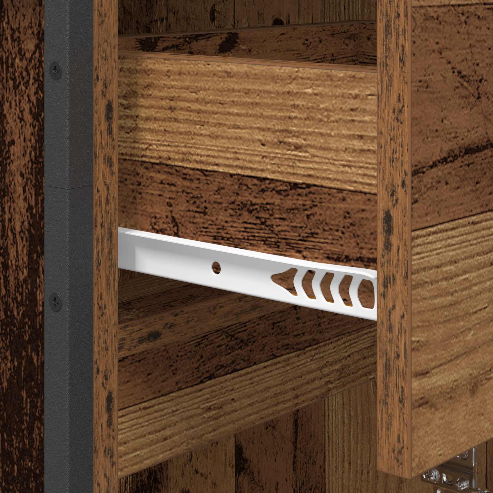 Badkamer Kast met lade Oud Hout 40 x 30 x 180 cm Bewerkt hout
