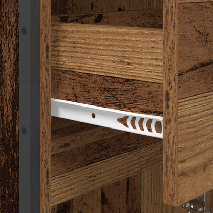 Badkamer Kast met lade Oud Hout 40 x 30 x 180 cm Bewerkt hout