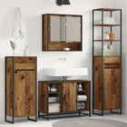 Badkamerkast 40x30x180 cm bewerkt hout oud hout