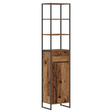 Badkamer Kast met lade Oud Hout 40 x 30 x 180 cm Bewerkt hout