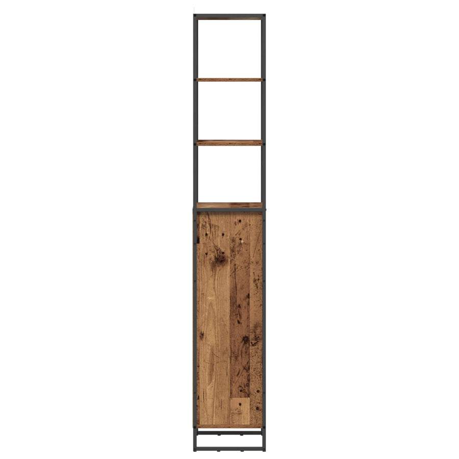 Badkamer Kast met lade Oud Hout 40 x 30 x 180 cm Bewerkt hout