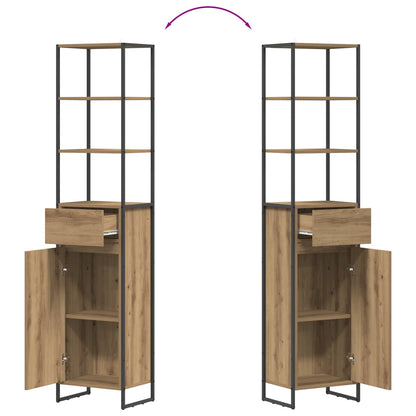 Badkamer Kast Ambachtelijk eiken 40 x 30 x 180 cm Bewerkt hout