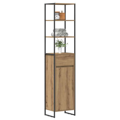 Badkamer Kast Ambachtelijk eiken 40 x 30 x 180 cm Bewerkt hout