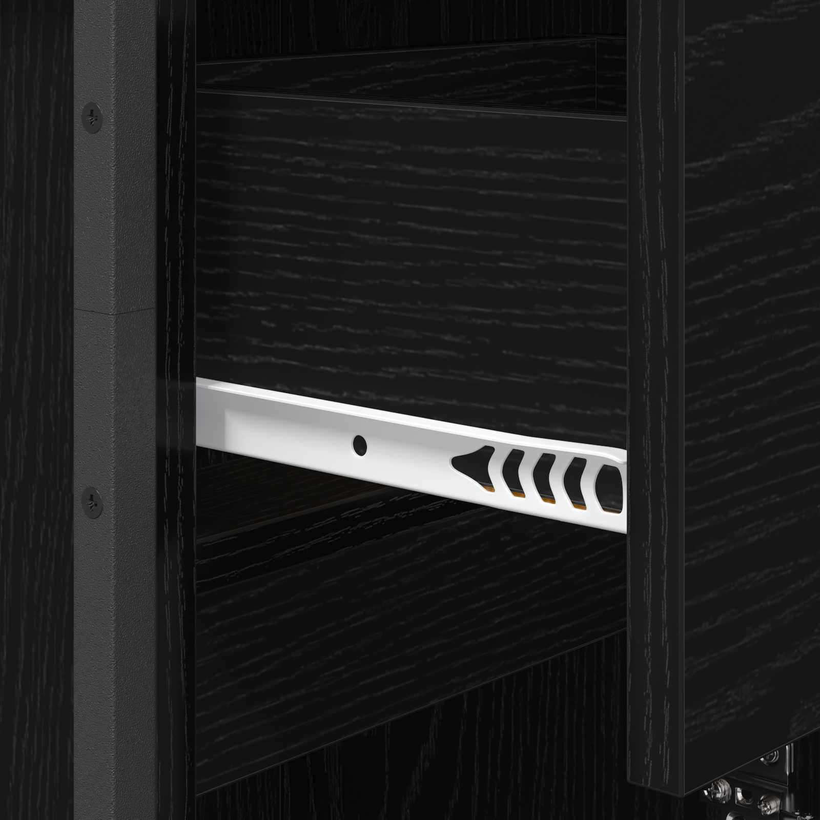 Badkamer Kast Zwart Eiken 40 x 30 x 100 cm Bewerkt hout