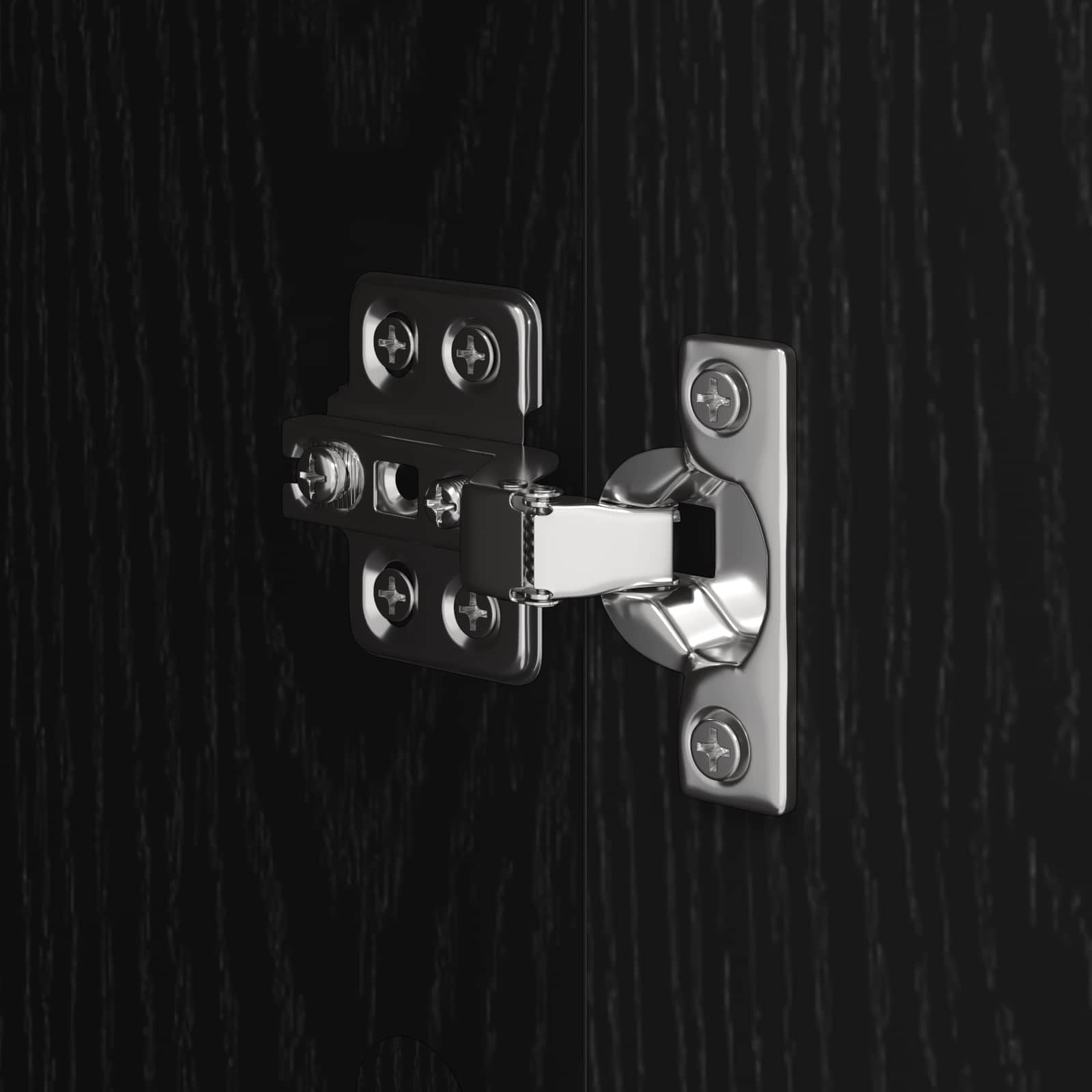 Badkamer Kast Zwart Eiken 40 x 30 x 100 cm Bewerkt hout