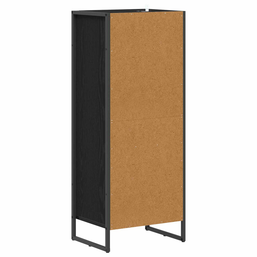 Badkamer Kast Zwart Eiken 40 x 30 x 100 cm Bewerkt hout