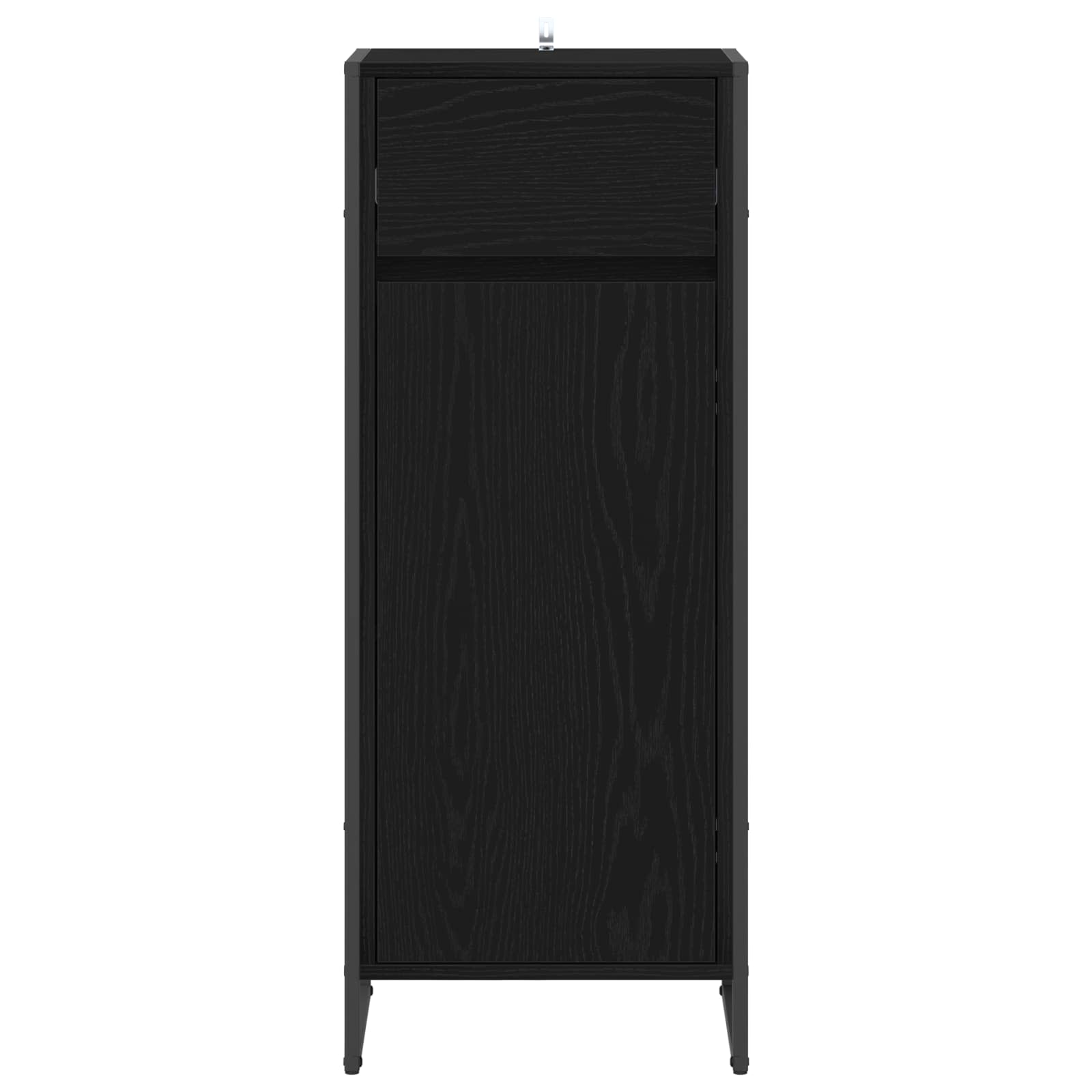 Badkamer Kast Zwart Eiken 40 x 30 x 100 cm Bewerkt hout