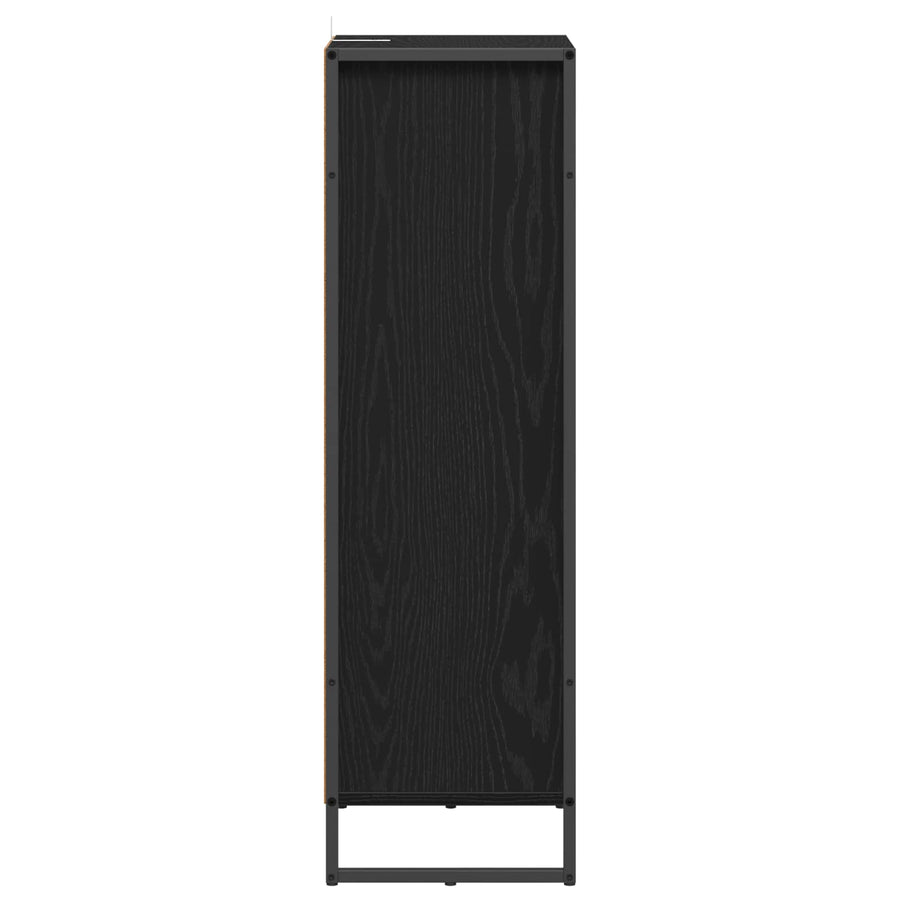 Badkamer Kast Zwart Eiken 40 x 30 x 100 cm Bewerkt hout