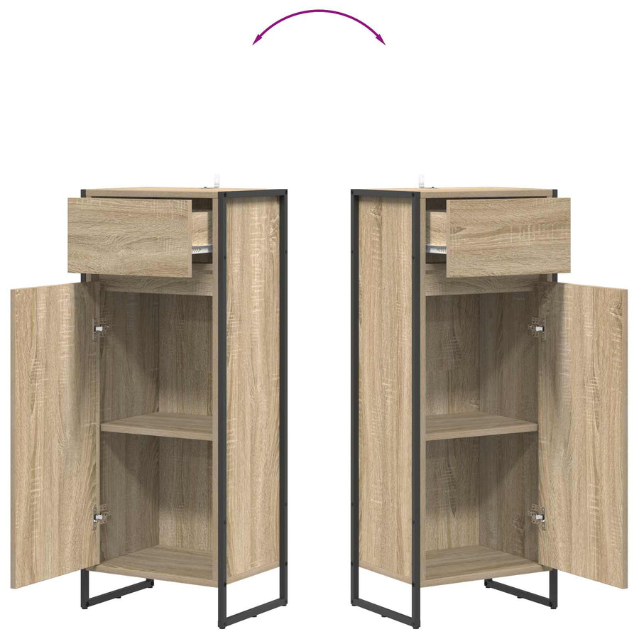 Badkamer Kast met lade Sonoma 40 x 30 x 100 cm Bewerkt hout