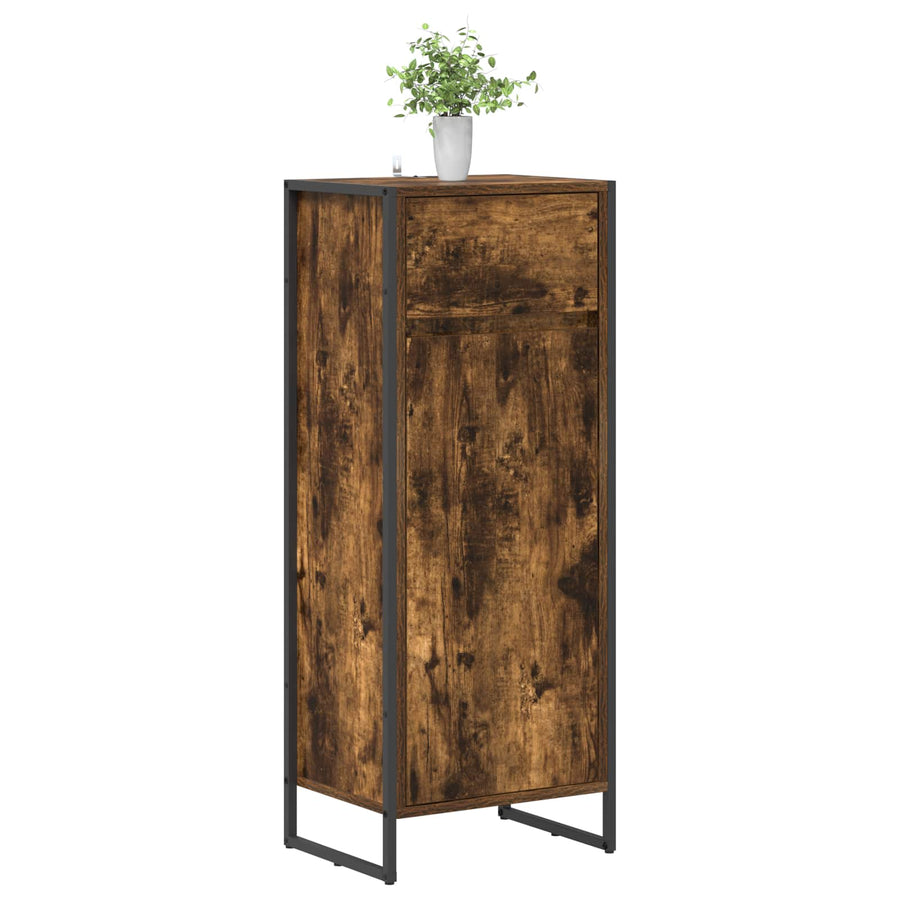 Badkamer Kast met lade Rook Eik 40 x 30 x 100 cm Bewerkt hout