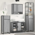 Badkamer Kast Grijs Sonoma 40 x 30 x 100 cm Bewerkt hout