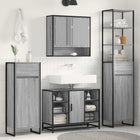 Badkamerkast 40x30x100 cm grijs sonoma bewerkt hout