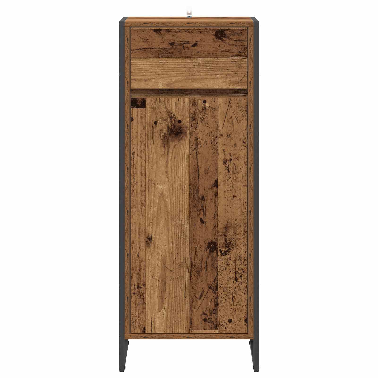 Badkamer Kast met lade Oud Hout 40 x 30 x 100 cm Bewerkt hout