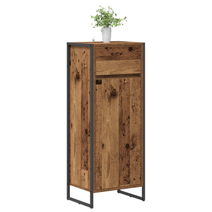 Badkamer Kast met lade Oud Hout 40 x 30 x 100 cm Bewerkt hout