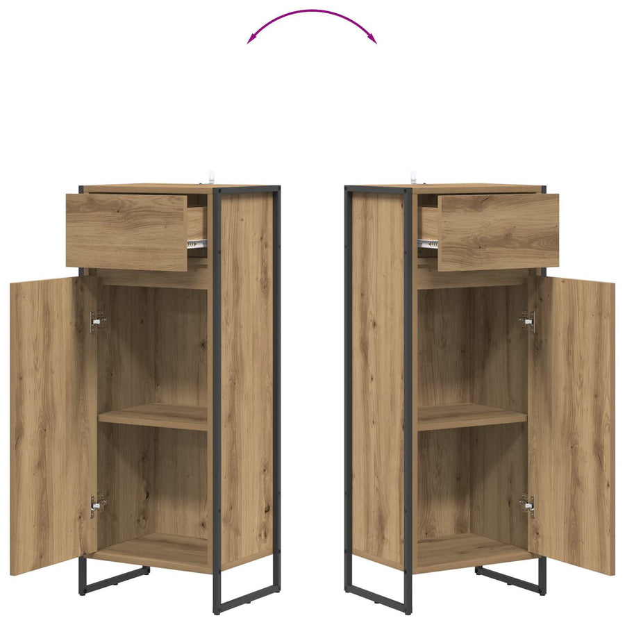 Badkamer Kast Ambachtelijk eiken 40 x 30 x 100 cm Bewerkt hout