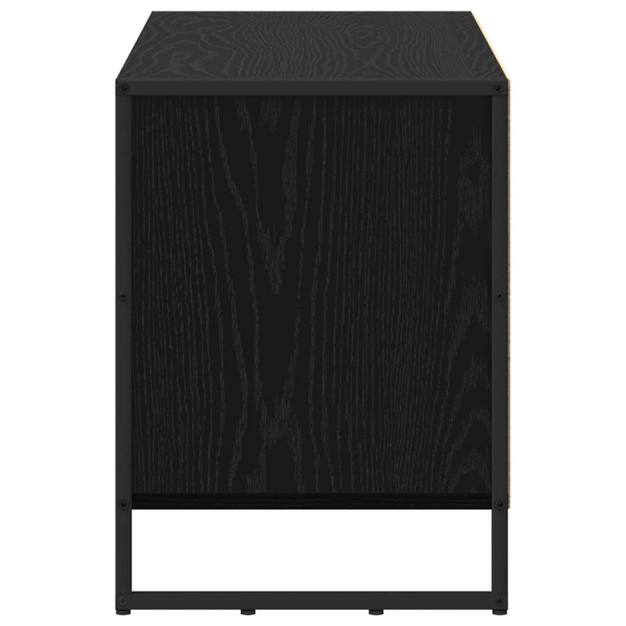 TV-kast met lade Zwart Eiken 100 x 36 x 49,5 cm Bewerkt hout