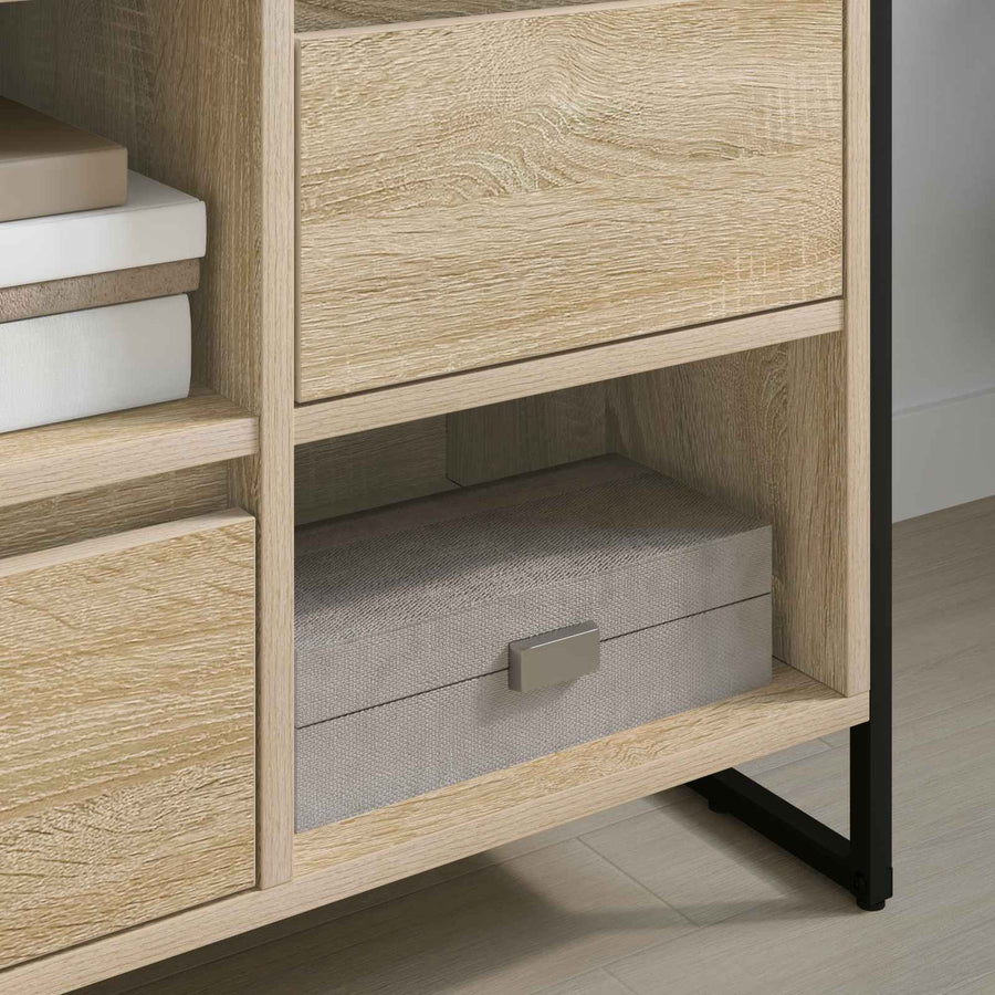 TV-kast met lade Sonoma 100 x 36 x 49,5 cm Bewerkt hout