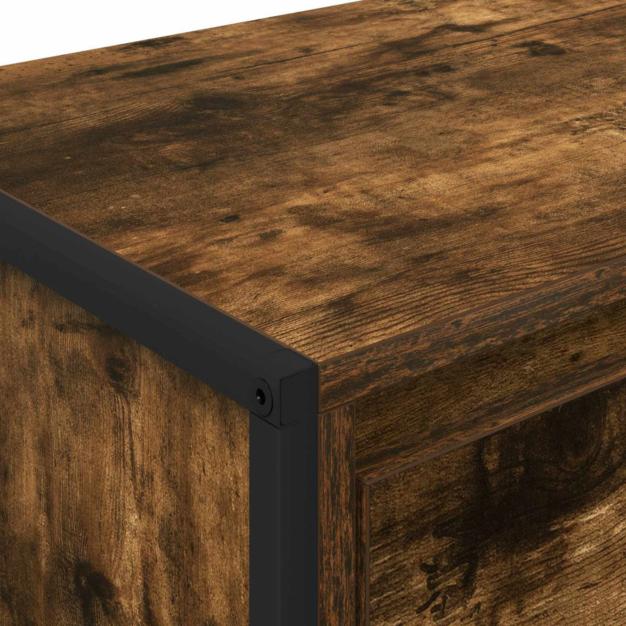 TV-kast met lade Rook Eik 100 x 36 x 49,5 cm Bewerkt hout