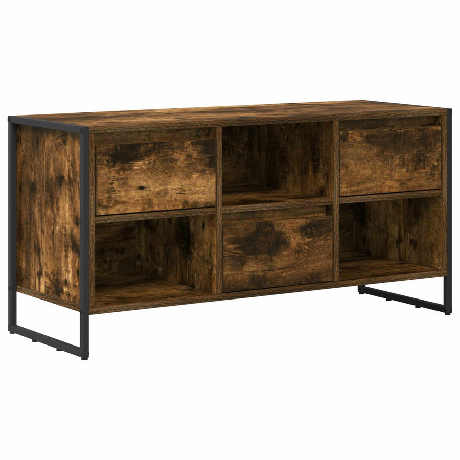 TV-kast met lade Rook Eik 100 x 36 x 49,5 cm Bewerkt hout