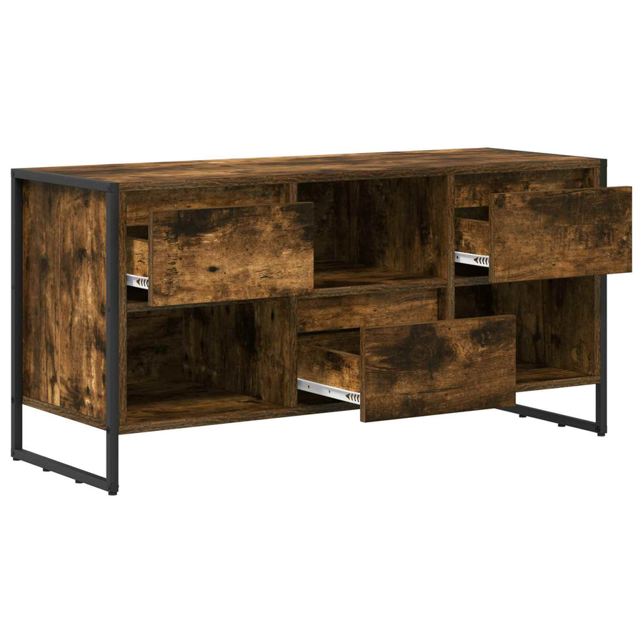 TV-kast met lade Rook Eik 100 x 36 x 49,5 cm Bewerkt hout