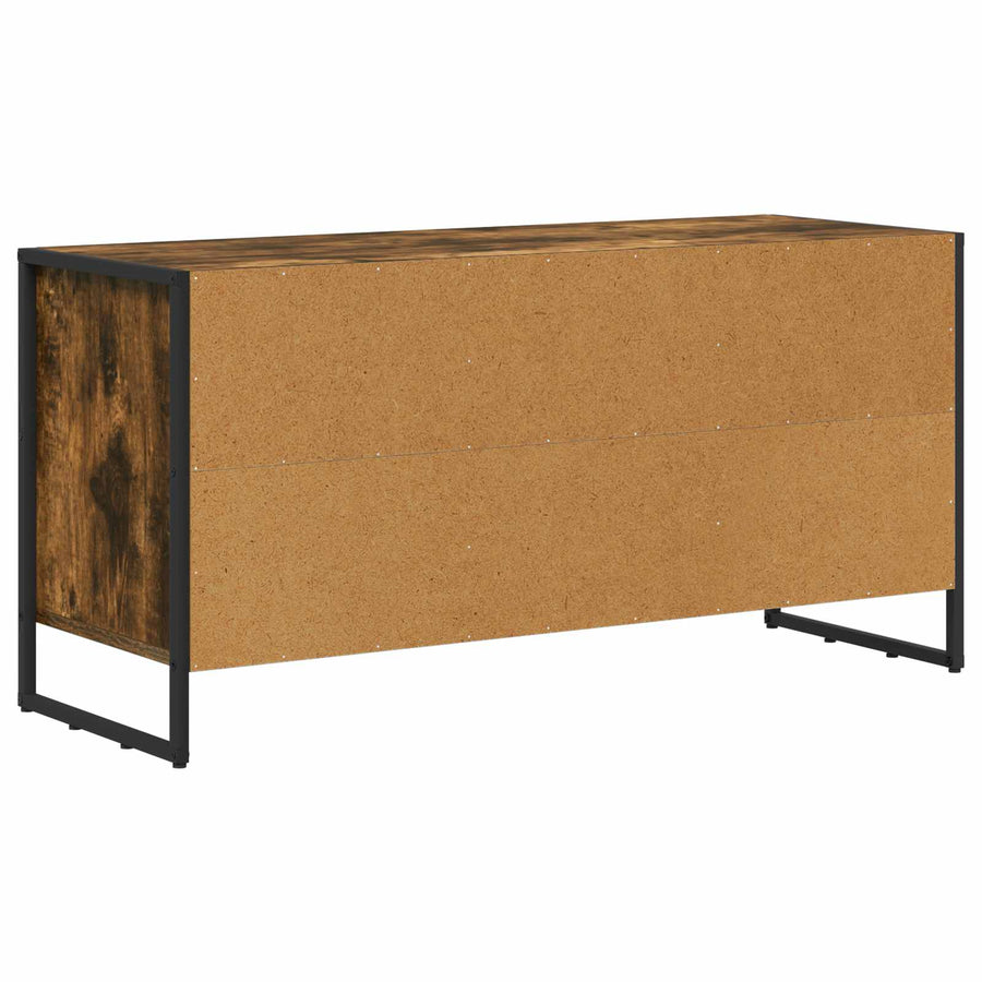 TV-kast met lade Rook Eik 100 x 36 x 49,5 cm Bewerkt hout