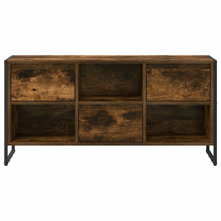 TV-kast met lade Rook Eik 100 x 36 x 49,5 cm Bewerkt hout